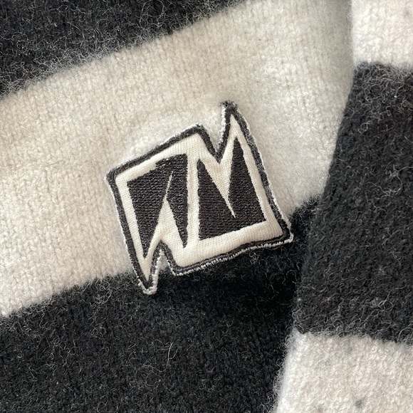 Nununu Wool sweater Black & White Stripes Size 3-4T - Picture 3 of 6